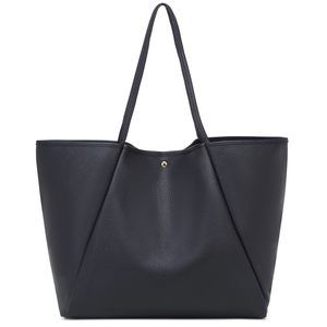 Large Leather Tote Bag - B Work Bag, Spacious Minimalist Handbag, xD